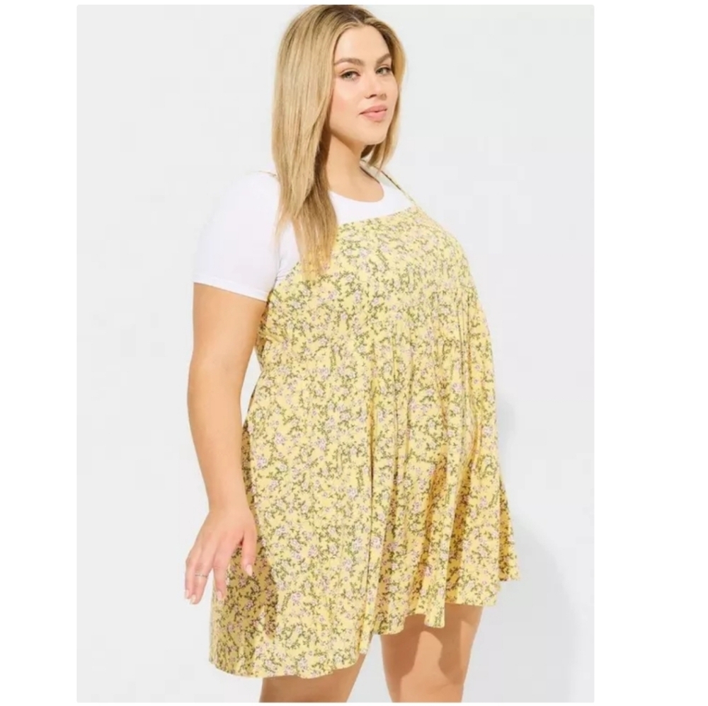 Mini Challis Sleeveless Sundress Tinted Roses Plus Size 3X NWT!